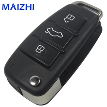 maizhi no blade Car Case Replacement Folding Flip Remote Key Shell Case 3 Button Case For AUDI A2 A3 A4 A6 A6L A8 TT