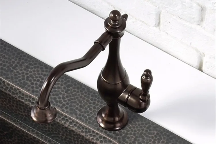 2015 New Arrival Antique Brown Kitchen Faucet (6)