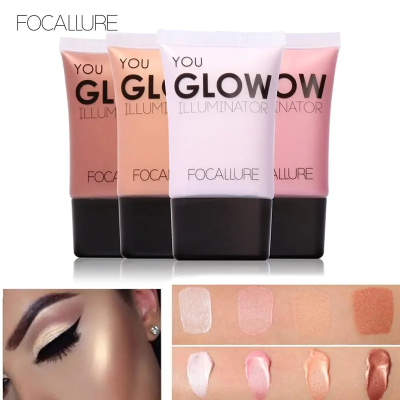 

Focallure Brand Highlighter Bronzer Facial Make Up Liquid Brighten Skin Makeup 3D Face Maquiagem Highlight Cosmetics