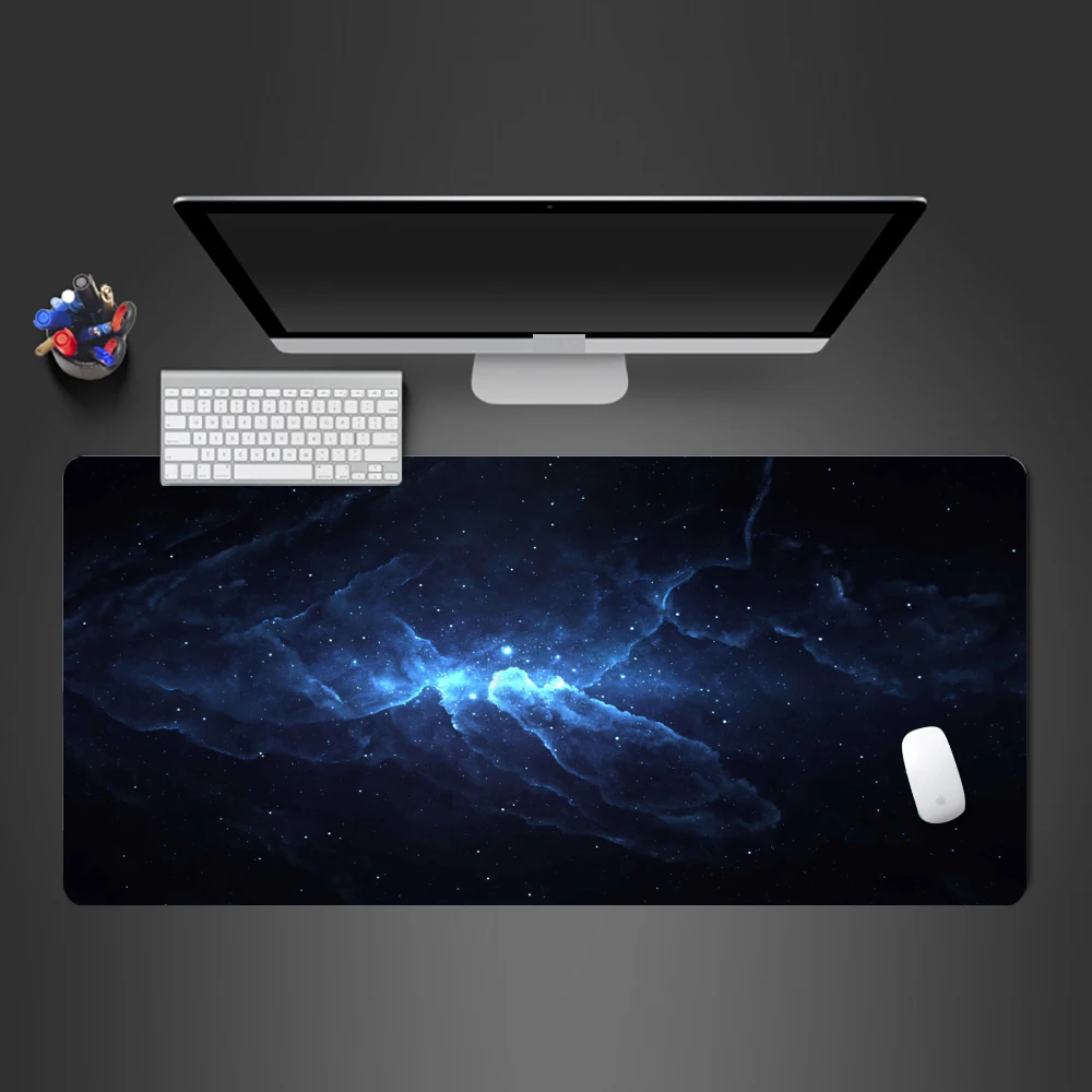 

Blue Art Gaming Mousepad High Quality Rubber Mouse Pad Locking Edge Large Mouse Mat PC Computer Laptop keyboard Mause Pad Gifts