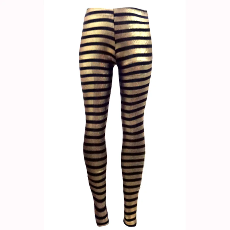 Elastic Women Casual Workout Leggings Fashion Golden