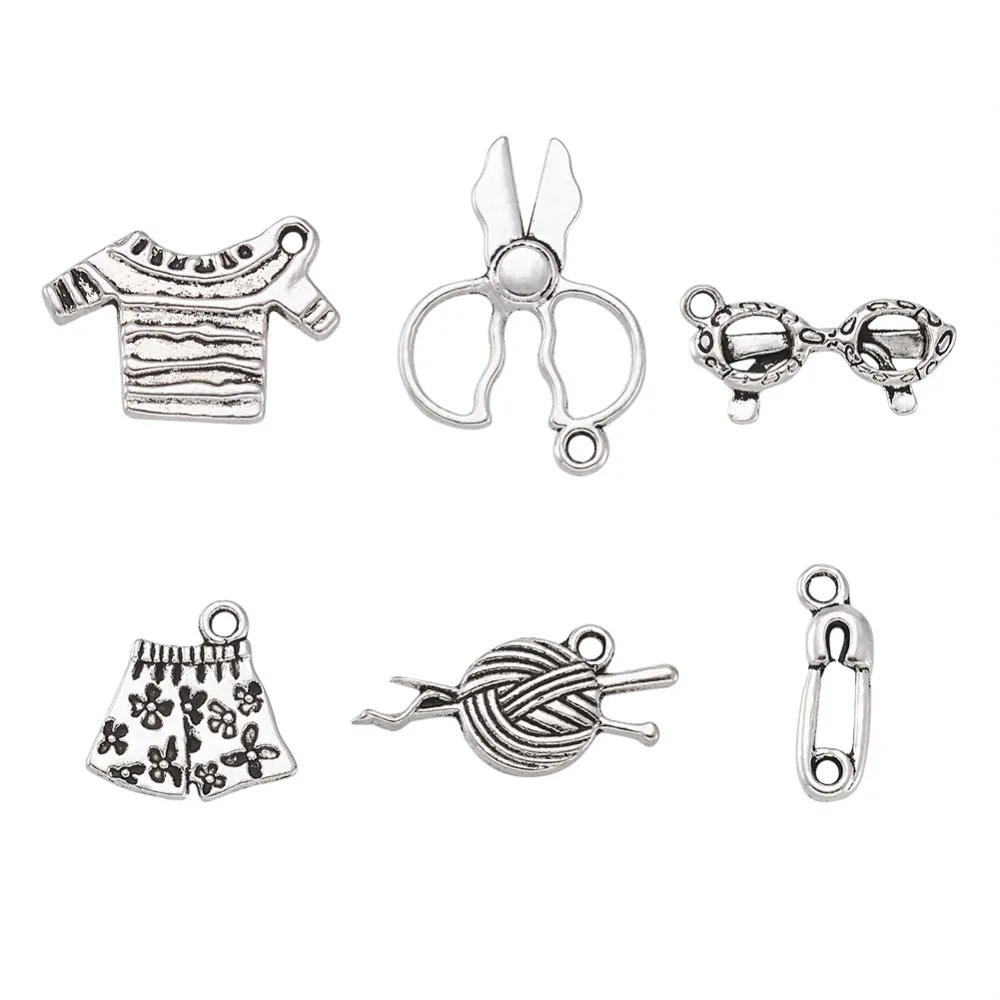 

PandaHall 5Set 11~27x6~23x1~3mm Tibentan Style Alloy Charms Pendants for Necklace Bracelets Earrings Jewelry Making DIY Findings