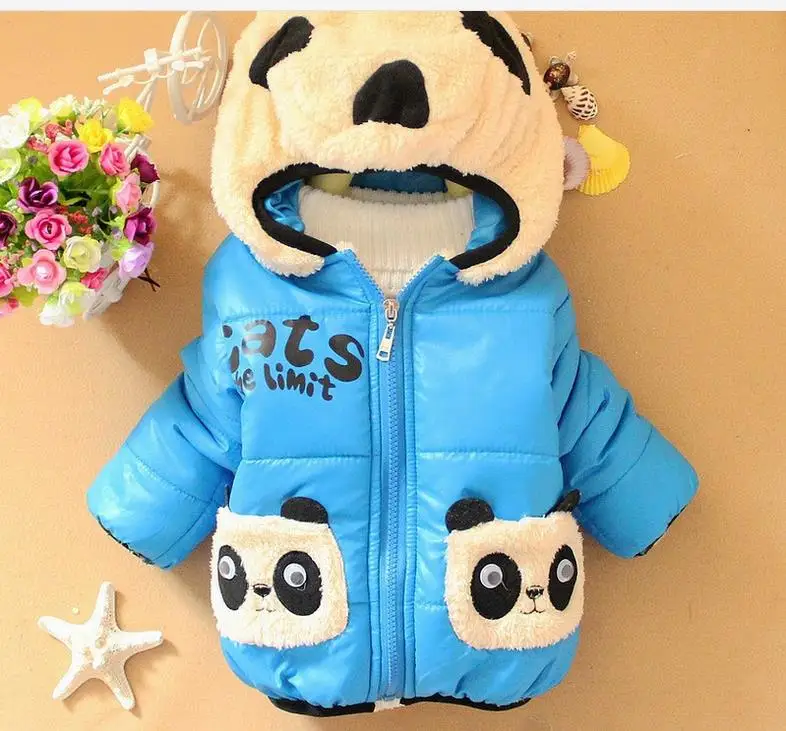 2016 High Quality Children Baby Boy Hoodies Winter Hooded Thicken Fur