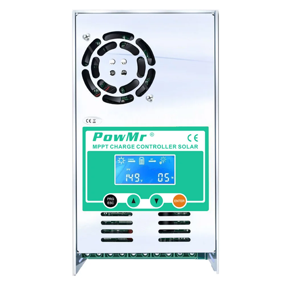 PowMr MPPT Контроллер заряда 60A 50A 40A 30A подсветка lcd 12V 24V 36V 48V солнечный регулятор для Max 190V вход солнечной панели