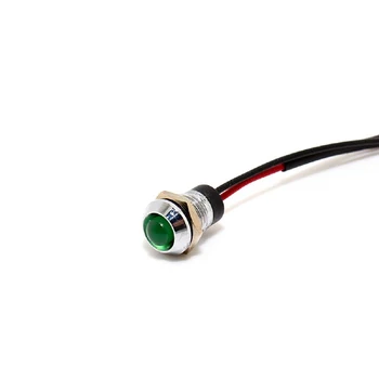 

Boat Indicator Light LED Holder Universal Panel Warning Lamp DC 10mm Color Positive+Negative Bulbs Wired 5pcs Van