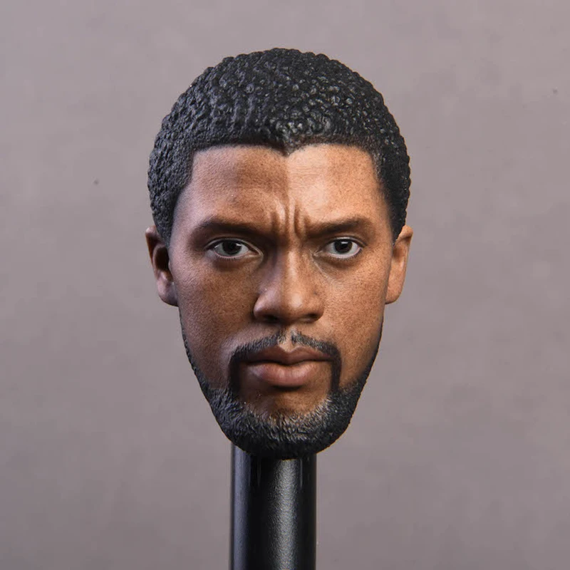 

1/6 Scale Super Hero Black Panther 2.0 Chadwick Boseman Head Sculpt Headplay for 12" Action Figure Body Doll Toys
