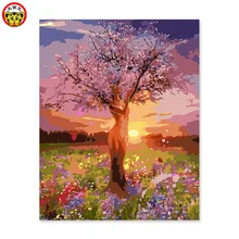 Картина по номерам DIY украшения гостиной спальни диван фоновая живопись жизнь дерево абстрактная материнская женщина