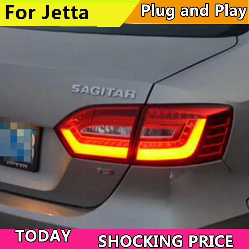 Автомобильный задний светильник для Volkswagen Jetta MK6 2011- задний светильник s светодиодный задний светильник светодиодный задний фонарь DRL+ тормоз+ Реверсивный+ сигнальный светильник