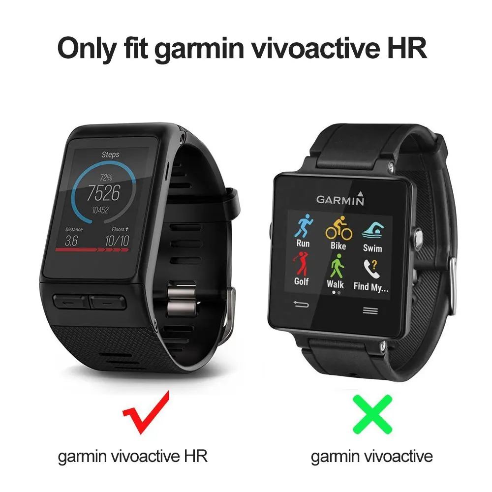 Honecumi Band for Garmin VIVOACTIVE HR Watch, Soft Silicone Wristband Replacement Band for Garmin Vivoactive HR Sports GPS Watch (4)