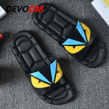 

Summer Men's Slippers Beach Message Men Shoes Eyes Flip Flops Cartoon Sandals Men Quick-Drying Anti-chlorine Sneakers Men Shoes