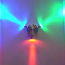 3 Вт светодиодный настенный светильник-бра с регулируемой яркостью/не светильник-точечный светильник для спальни, коридора, лобби, магазина, дискотеки, сцены, серебряный корпус