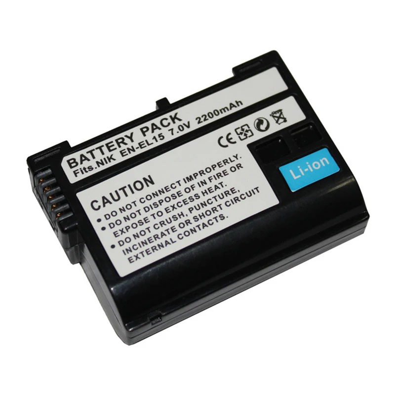 EN EL15 ENEL15 полный декодированный аккумулятор 2200 мАч для Nikon D500 D600 D610 D750 D7000 D7100 D7200 D800