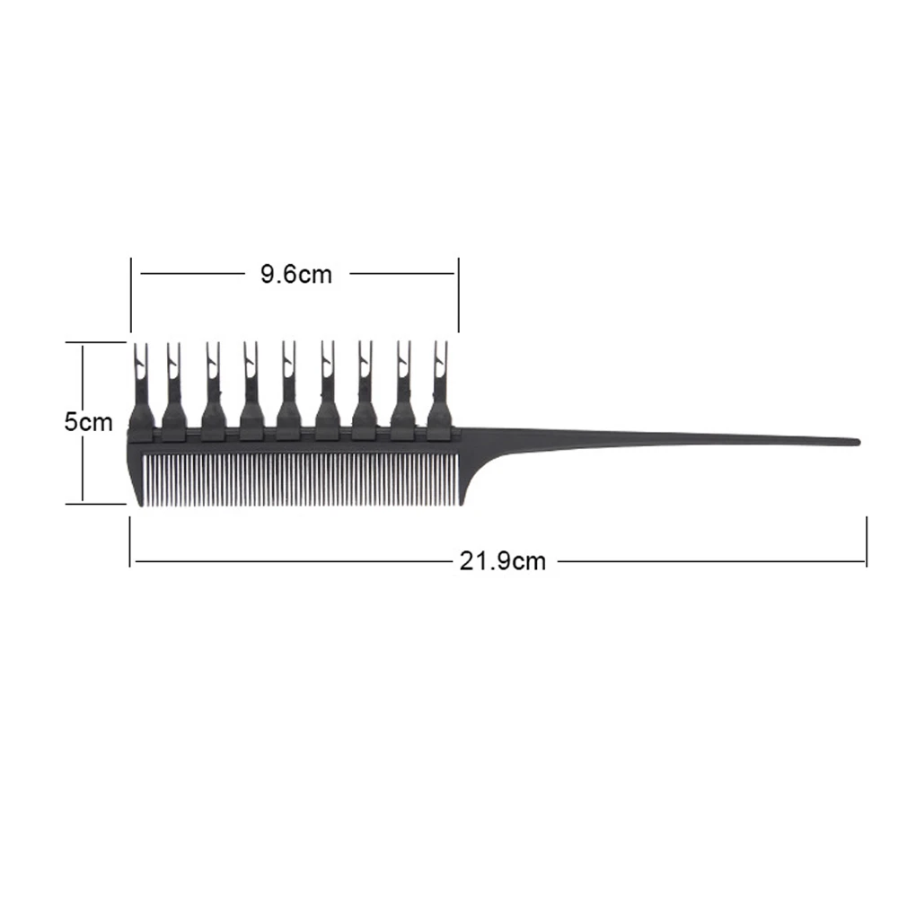 

Brand New Women Highlighting Sectioning Dyeing Coloring Comb With Hook Double Side Multi-function Brush Combs Styling Tools