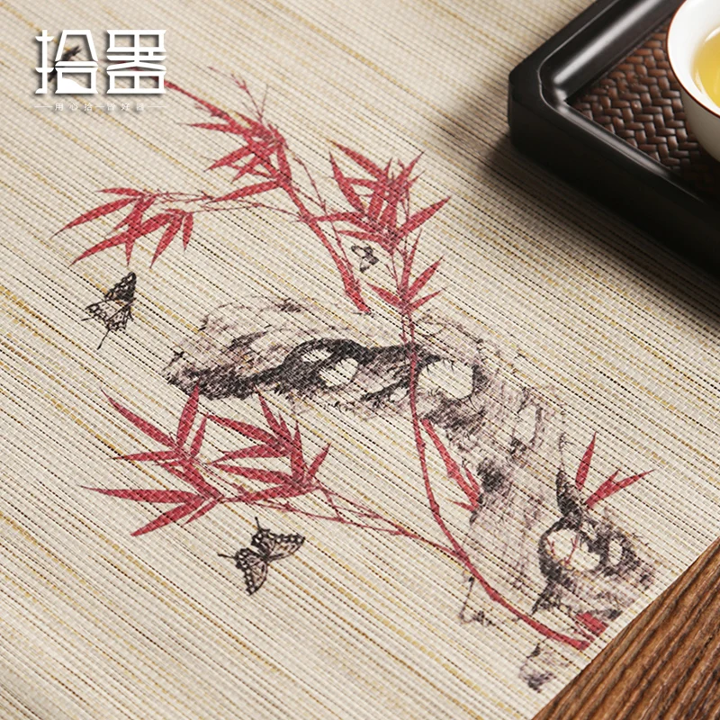 Hand painted Tableware Kitchen Table Mat Placemats Waterproof Dining Pads Bowl Coaster Decoration Home Organization Accessories