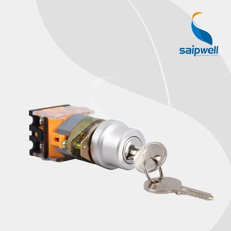 

( LAY50-22AA1-11YS ) Key Push Button Switch / Three-position,Electric Push Button With Two Keys