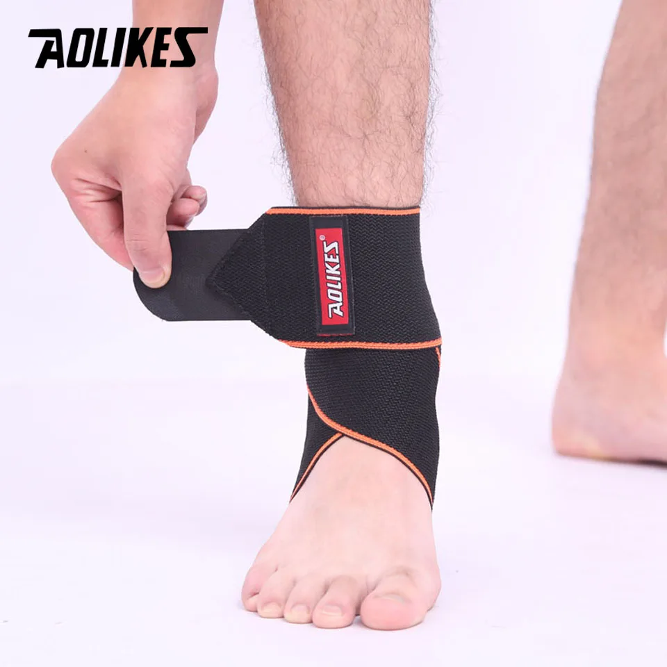 AOLIKES 1 шт. поддержка лодыжки Спорт анти-скольжение лодыжки Brace протектор регулируемое эластичное Защитное приспособление