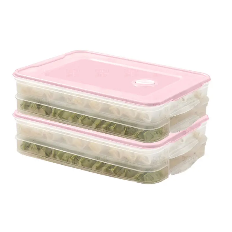 Пластиковый контейнер для фруктов и овощей холодильник для хранения микроволновой печи контейнер с крышкой кухонные коробки для хранения - Цвет: 4 layers 2 lids