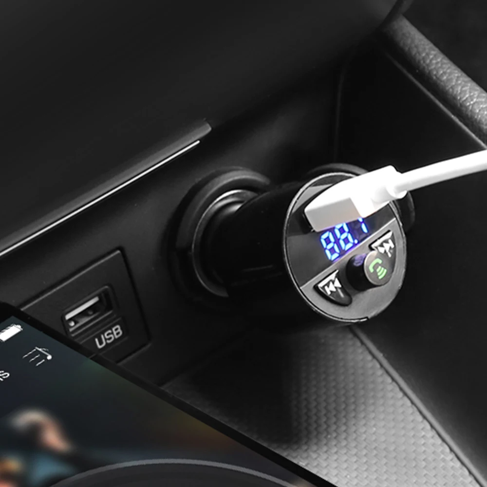 Автомобильные Хэндс фри автомобилей Универсальный автомобильный Bluetooth MP3 плеер Беспроводной передатчик Портативный автомобиля Зарядное устройство