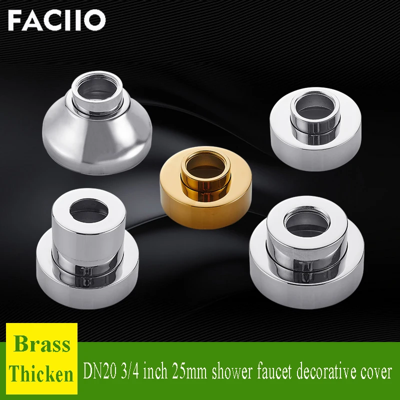 Shower Fixing kit Equipment Water Pipe Copper Decorative Cover Bathroom Faucet Accessories Electroplating Anti Rust FACIIO