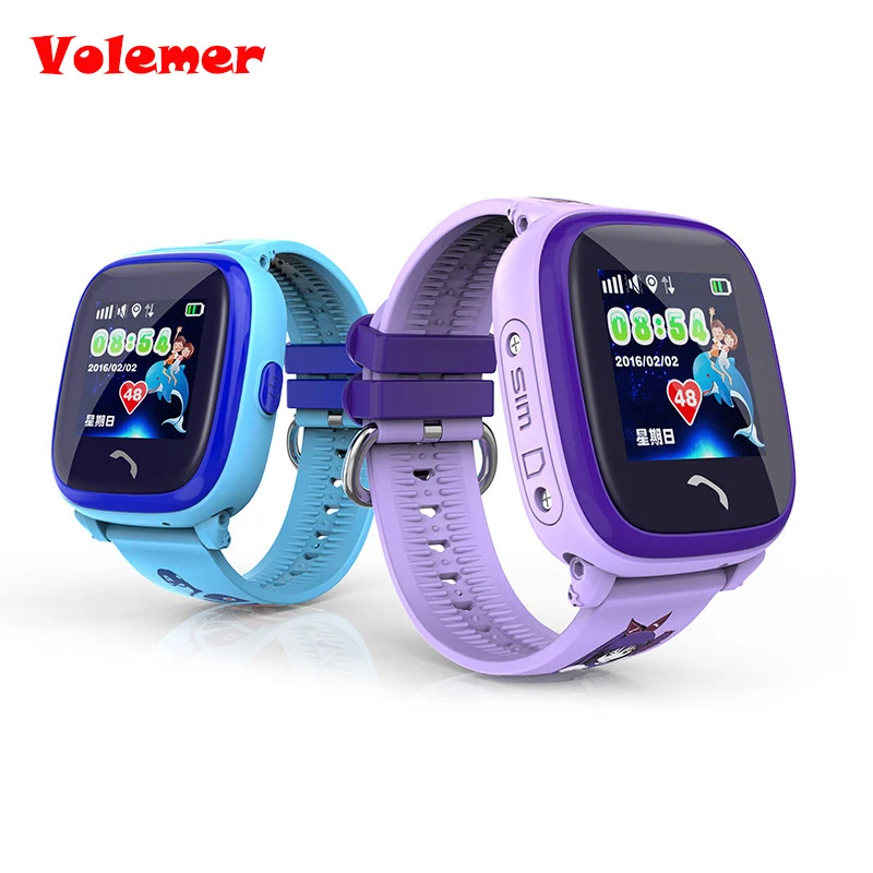 Volemer DF25 IP67 Waterproof GPS Kids Smart Watch GSM GPRS Smartwatch Locator Fitness Tracker Anti-Lost Touch Screen PK Q90 Q80