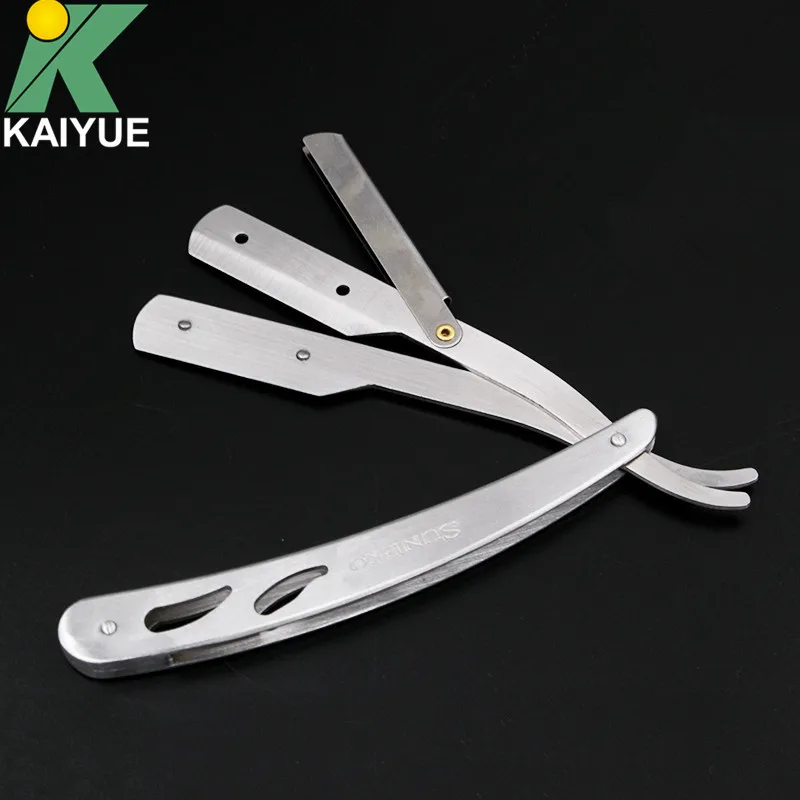 Men Face Straight Sharp Barber Shaver Shaving Throat Razors White Thin Blade Hair Removal Tools