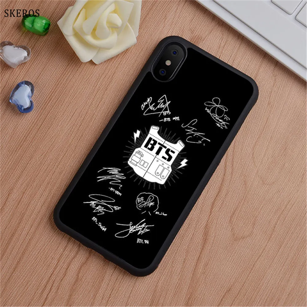SKEROS BTS подписи 5 чехол для телефона iphone X 4 4S 5S 6 6s 7 8 plus плюс и # B112 |