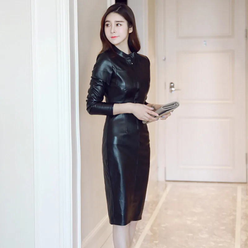 Черное платье TEAEGG женское Pull Femme Hiver 2020 осенние платья для женщин одежда с длинным