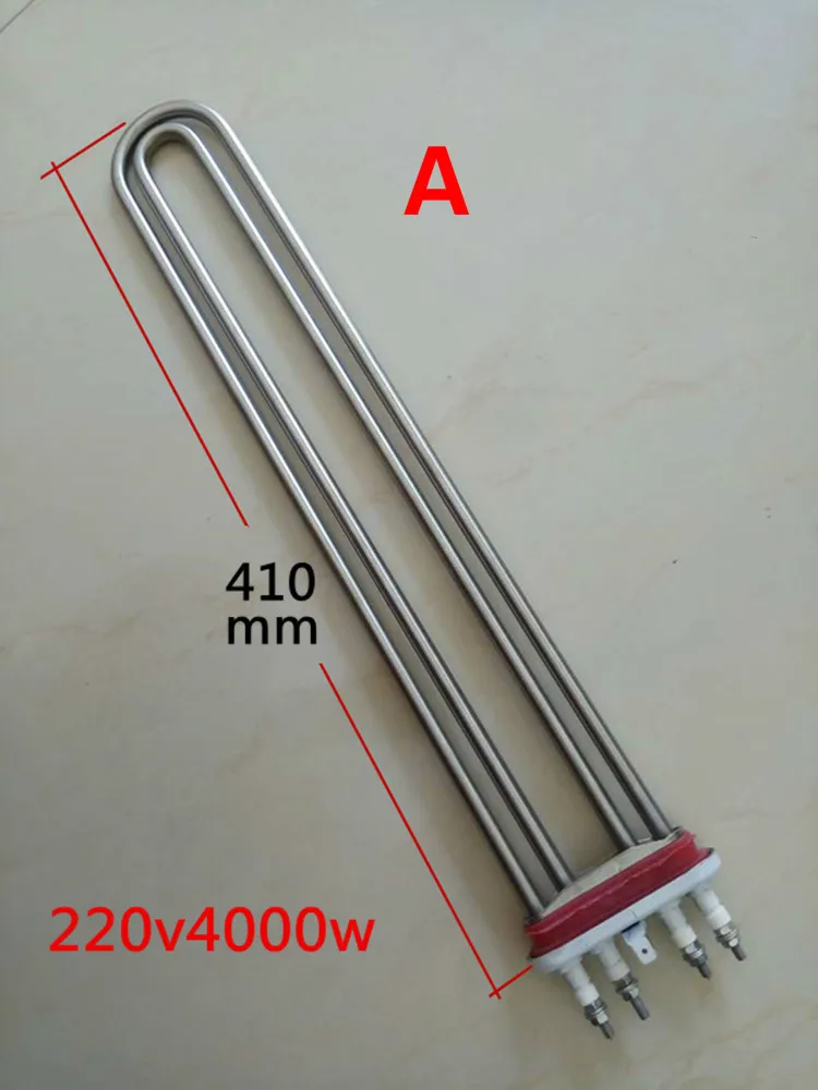 Водонагревательная труба из нержавеющей стали 220 В 4/6 кВт стиральная машина нагревательный элемент шайба электрическая тепловая труба 410 мм 470 мм