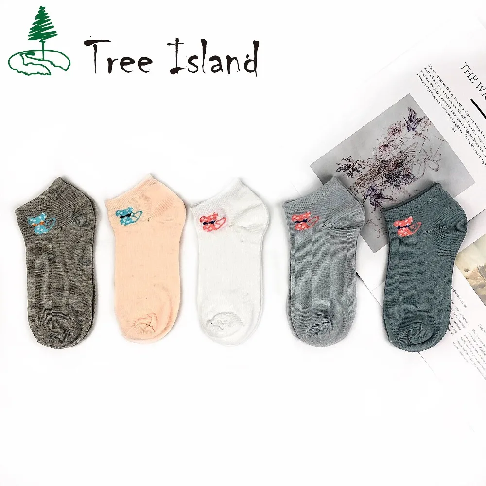 

Solid Funny Cat Cartoon women socks Candy Fashion Cotton boat socks Casual spring Summer kawaii female short