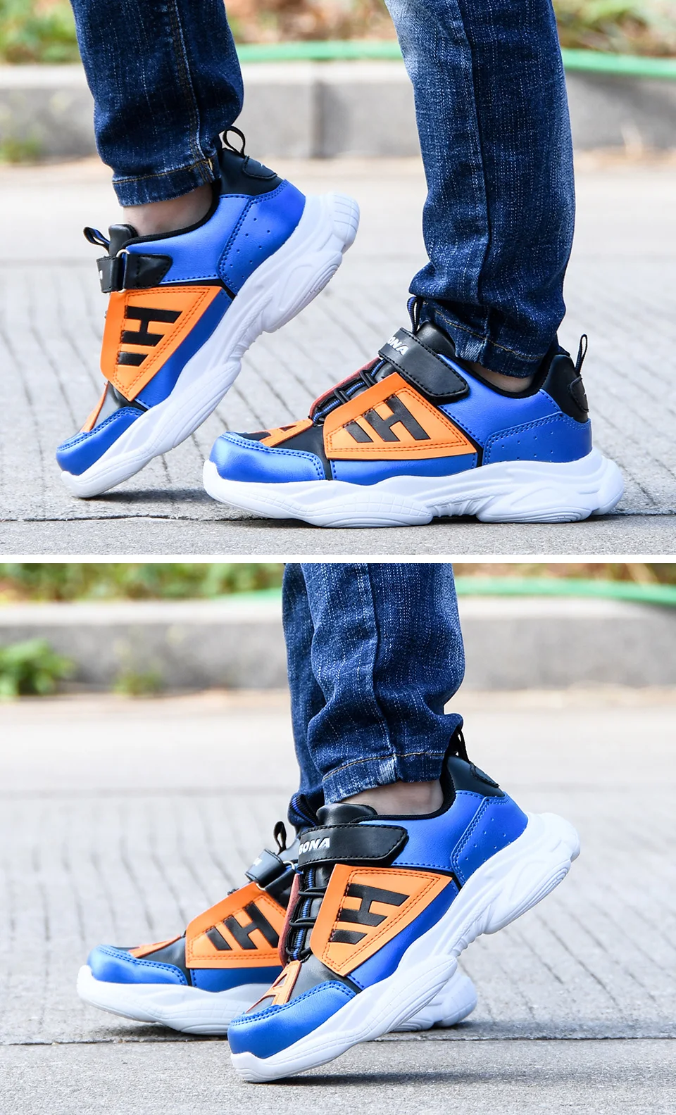 Meninos de Couro de Alta Sapatos da Moda Sapatos de Moda ao ar Bona Primavera Outono Crianças Top Sneaker Sapatos Casuais Meninas Livre Esporte Trainer 2020 20 Mamãe e Bebê