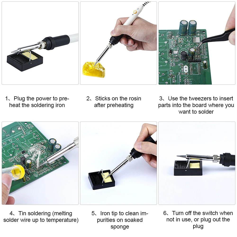 Jcsolder 110V 220V 60W Электрический паяльник для подключения к 908 Регулируемая температура паяльник с качество наконечник паяльника и наборы