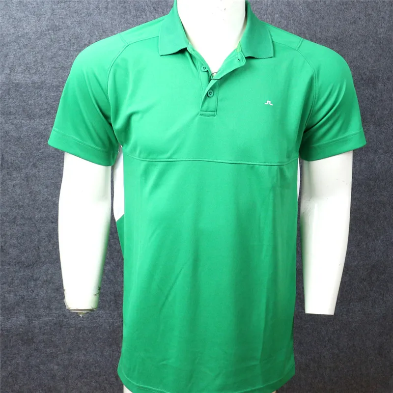 

New Men Summer JL Golf Training T-Shirts Anti-sweat Quick Dry Great Cotton Short Sleeve Golf T Shirts 5 Colors Free Shipping