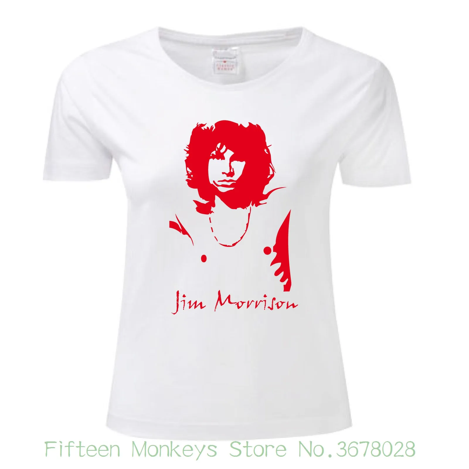 

Women's Tee T-shirt Jim Morrison The Doors Maglietta Maglia Uomo Donna Woman Light Fire Rock Print Cotton T Shirt