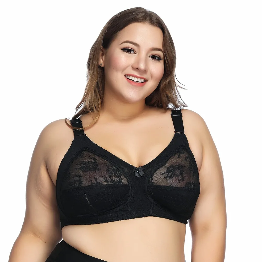 Women Evryday Bra Firm Support Wirefree Bra Full Figure Plus Size Soft