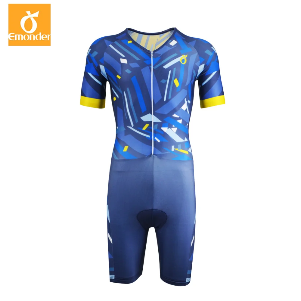 Мужской костюм для триатлона Pro Team, одежда для велоспорта, Облегающий комбинезон, Майо, комплекты из Джерси для велоспорта, Ropa Ciclismo, велосипедная спортивная одежда - Цвет: Синий