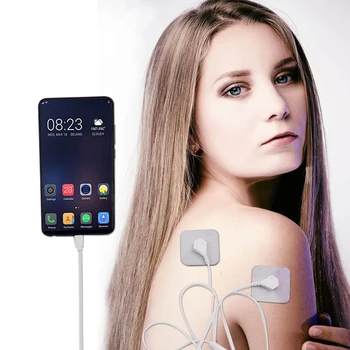 

USB Portable Pulse Body Massager Mini Mobile Phone Control EMS Neck Back Massage TENS Relax Muscle Stimulator Therapy Healthy