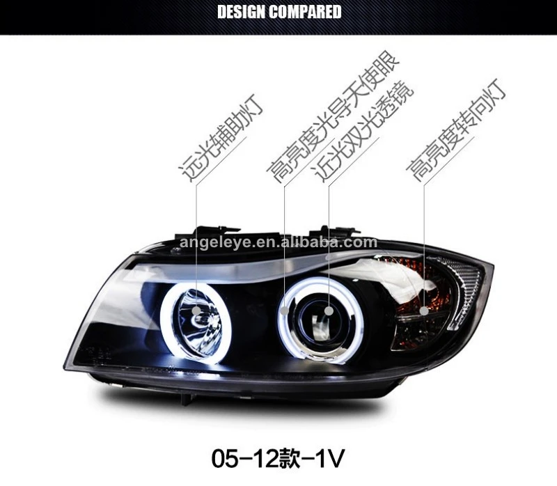 2005-2010 год для BMW E90 330I 320I 318i led Ангельские Глазки фара E90 фара SN