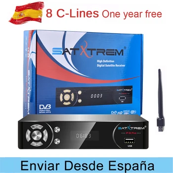 

IPTV HD Satellite Receiver SATXTREM IPS2 Receptor + Europe cam 8 lines for 1 year spain + usbwifi support powervu bisskey