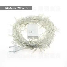 Горячая светодиодные огни рождественской елки Свадебная вечеринка декоративные фонари светодиодные гирляндой 30 м 200 LED AC 220 В/110 В ЕС AU США Plug