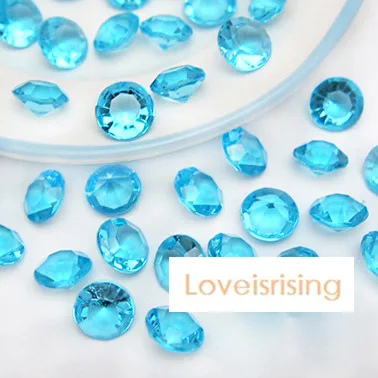 Бесплатная доставка -- 500 шт Aque Blue 4ct (10 мм) алмазные Конфетти Акриловые бусинки для