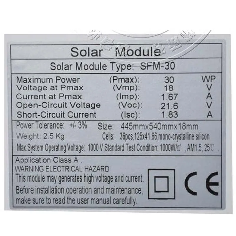 Kit Panneau Solaire Plate Chargers 18v 30w  Solar Charge Controller 12v/24v 10A Z Bracket Mount Caravan Car Camp Motorhome RV 