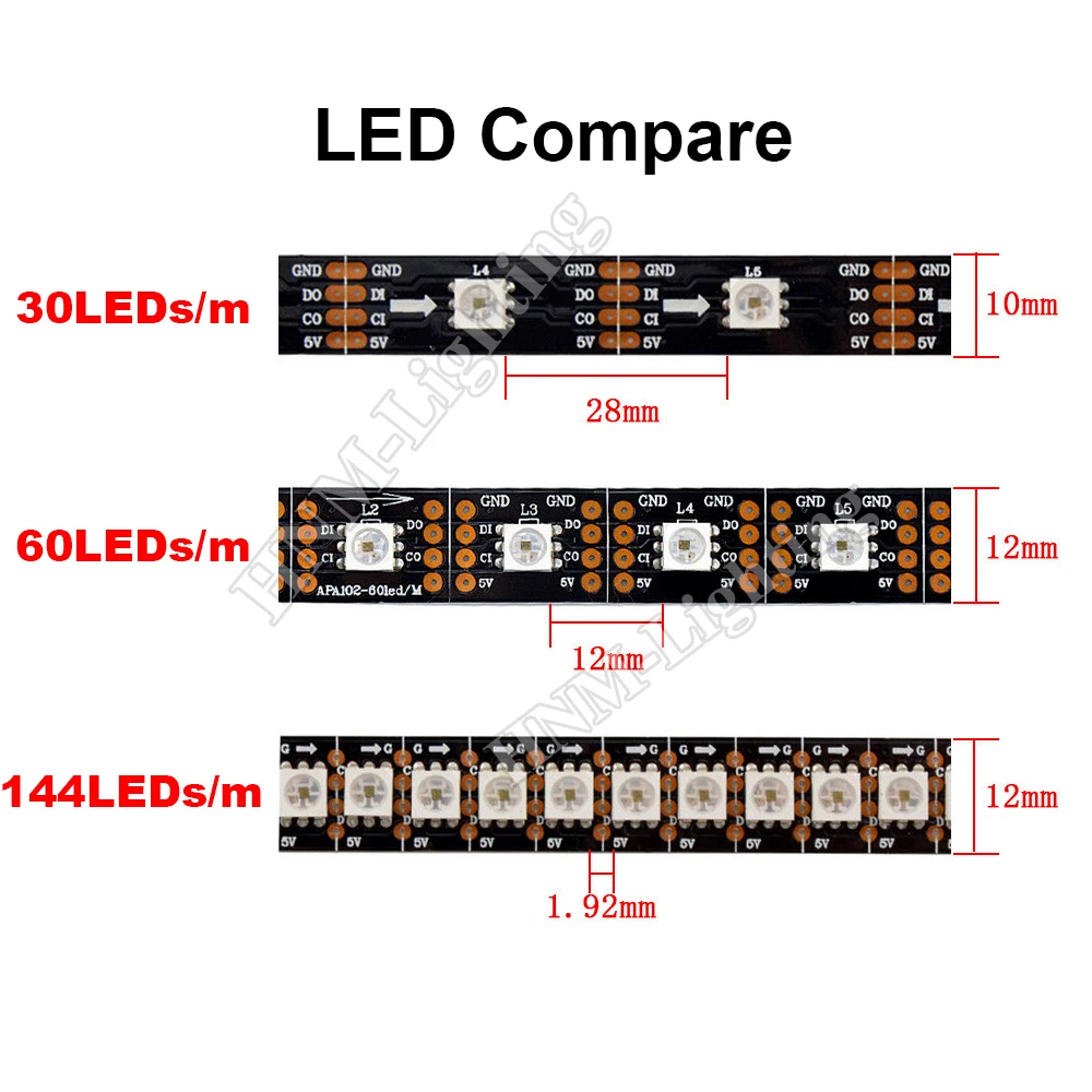 12V 30/60/144 светодиодный s/m WS2815B Светодиодные ленты WS2815 Цифровой пикселей RGB светодиодный светильник полосы ТВ лента Ambi светильник, белый/черный печатных плат, IP20/IP65/IP67