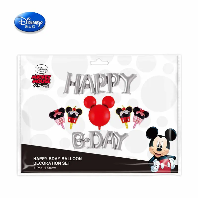 Disney Genuine Inflatable Toys Balloons Mickey Frozen Cartoon Birthday Party Mixing Balloon Set Toys - Цвет: F