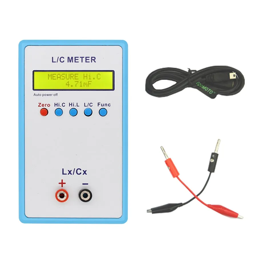 JUNTEK LC-200A цифровой lcd измеритель емкости индуктивности LC метр 1pF-100mF 1uH-100H измеритель индуктивности Измеритель Емкости