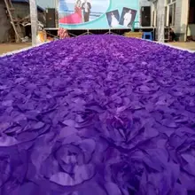 10 м/лот 1,4 м ширина романтическая белая 3D Роза лепесток ковровая дорожка для свадебного фона Центральные элементы, сувениры вечерние украшения
