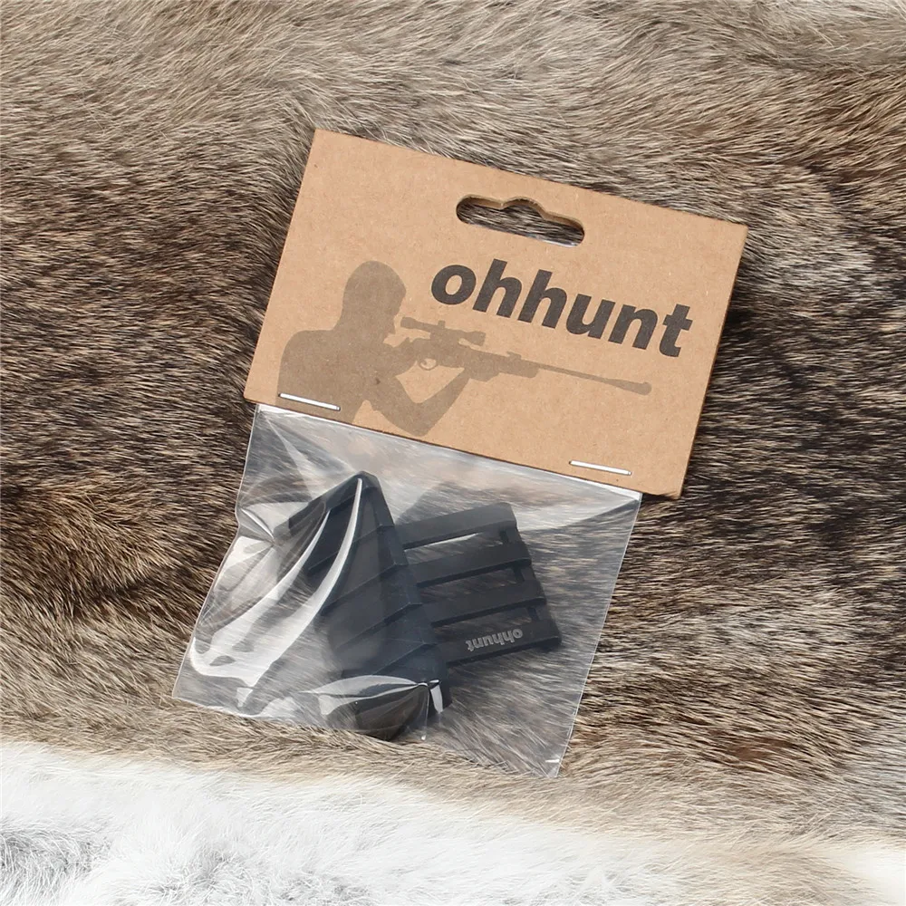 Ohhunt Тактический 5 слотов 30 градусов Пикатинни Вивер угол смещения адаптер рейку База для AR 15 винтовка Красный горошек фонари