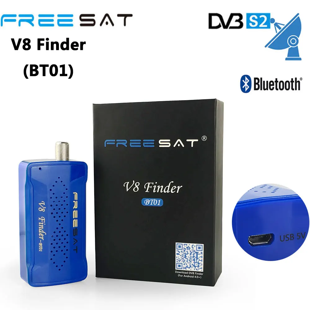 

Satxtrem Satellite Finder Meter Freesat V8 Finder-BT01 With Android System App for DVB-S2 Satellite Receiver Through Android OS