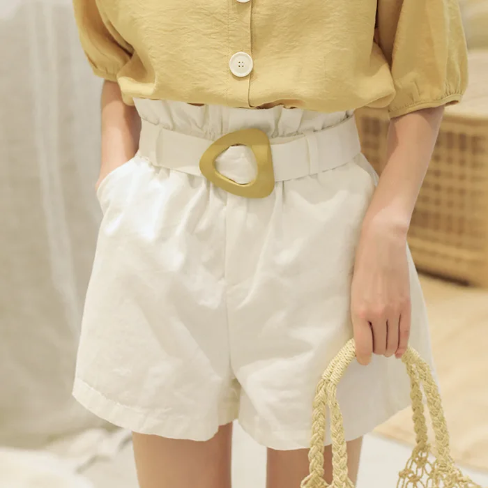 

2019 New Korean Version Shows Thin and Thin Wooden Ears High Waist Ultra-hot Wide-legged Casual Women Pants Women