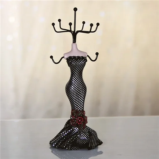 Fashion Mannequin Doll Rack Necklace Retro Earring Ring Jewelry
