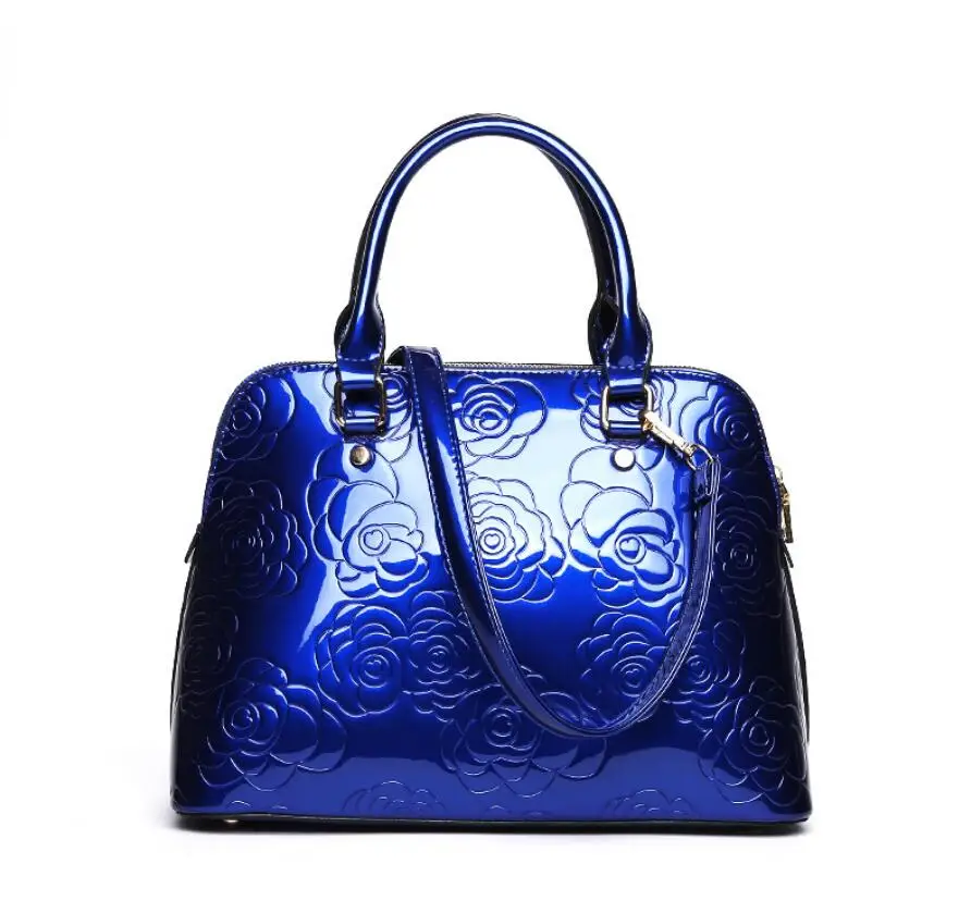 Высококачественные Женские сумки из лакированной кожи, роскошные цветочные 3 комплекта, Женская композитная сумка, модные сумки для женщин, сумки на плечо LL106